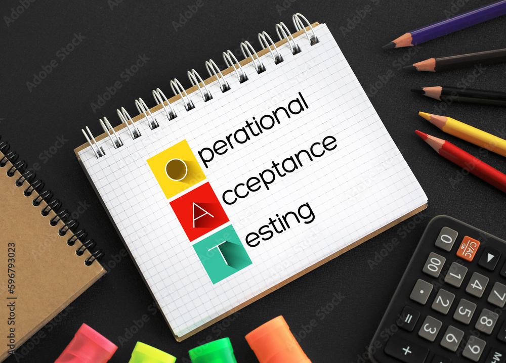 Poster oat operational acceptance testing - used to conduct operational readiness of a product, service, as