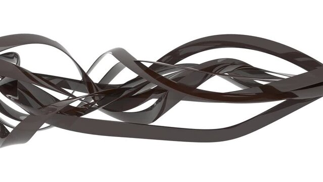 3D chocolate abstract waves in motion