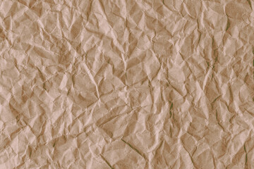 Recycled crumpled brown paper texture background