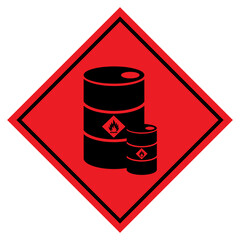 Danger Flammable Storage Area Symbol Sign, Vector Illustration, Isolate On White Background Label. EPS10