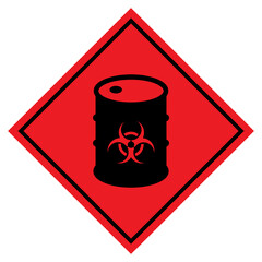 Danger Radioactive Area Symbol Sign, Vector Illustration, Isolate On White Background Label. EPS10