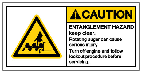 Caution Entanglement Hazard Symbol Sign, Vector Illustration, Isolate On White Background Label .EPS10