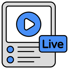 An icon design of live video 