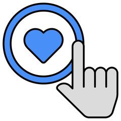 Social like icon, editable vector 