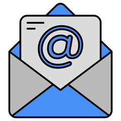 A unique design icon of email 