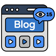 An icon design of web blog 