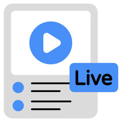 An icon design of live video 