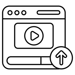 An icon design of web video upload 