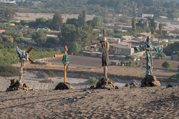 Aymara cross symbol of Hispanic indigenous syncretism