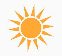 Sun flat design icon.