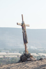 Aymara cross symbol of Hispanic indigenous syncretism