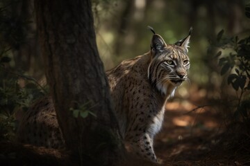 Obraz premium AI Generative - Protect the Graceful and Stealthy Iberian Lynx - Join the Fight Against Endangered Species