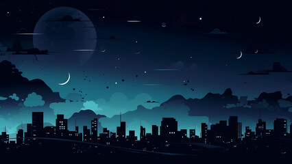 Fototapeta premium nightsky city