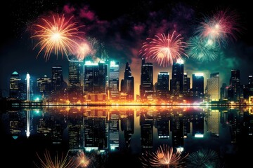 Fireworks Celebration for New Year's Eve