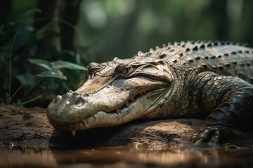 AI Generative - Discover the Majestic Siamese Crocodile in Southeast Asia