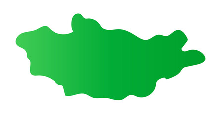 Mongolia map icon with green gradient. Vector.