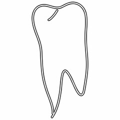 Tooth element for Halloween holiday.