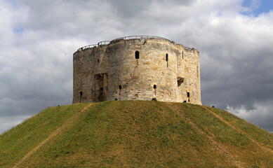 Clifford's Tower in York, UK - 596803413