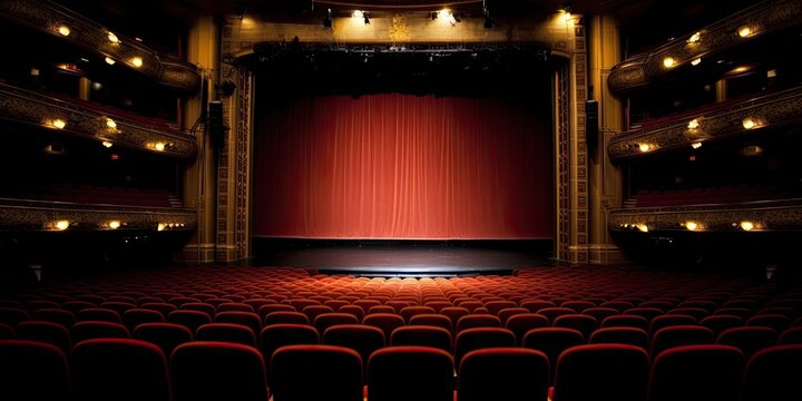 movie theatre stage, generative ai