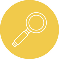 Magnifying Glass Multicolor Circle Line Inverted Icon