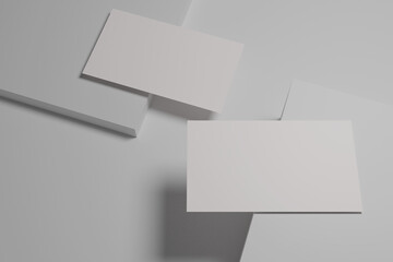 Blank business card mockup paper