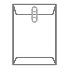 Long Envelope Greyscale Line Icon