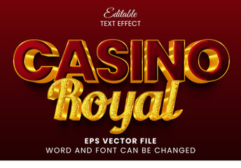 Casino royal vector text effect
