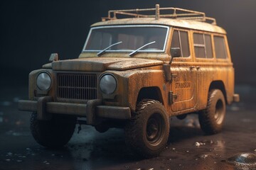 Obraz na płótnie Canvas 3D model of a vehicle. Generative AI