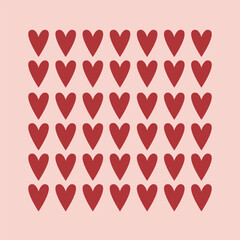 Doodle hearts, hand drawn love heart collection