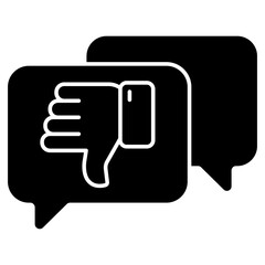 Negative feedback icon, editable vector 