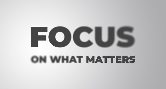 focus font design, focused and defocused style alphabet. business and success quotes