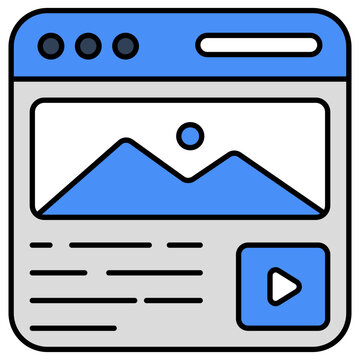 A unique design icon of web landscape