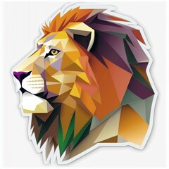 lion head illustration Generative AI