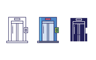 office lift vector icon