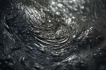 water drops on black background, ai generative