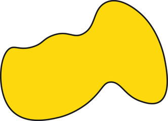 Modern creative abstract blob shape elements vector illustration. Creativity organic black blobs, blotch, inkblot and pebble, simple liquid amorphous Vector.