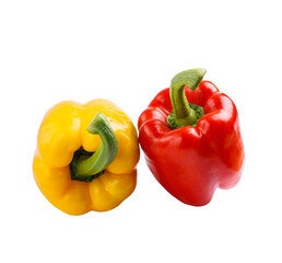 red and yellow peppers isolated png