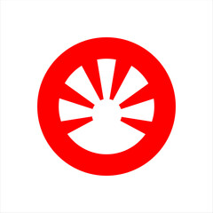round sunshine logo vector design