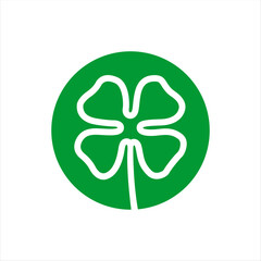 round clover leaves logo vector design
