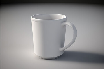 Obraz premium white cup isolated on white mockup ai generative
