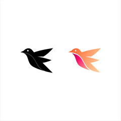 modern gradation abstract bird logo vector design