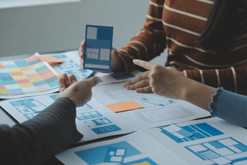 ux Graphic designer creative sketch planning application process development prototype wireframe...