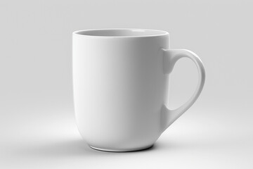 Obraz premium white cup isolated on white mockup ai generative