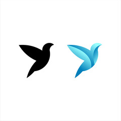 modern gradation abstract bird logo vector design