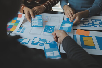 ux Graphic designer creative sketch planning application process development prototype wireframe...