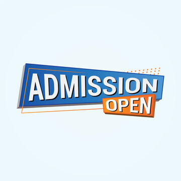 Admission open design vector, image and stock shape