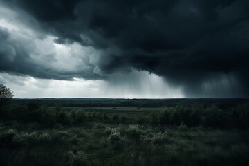 Fototapeta na wymiar dark moody storm clouds. Created with generative technology.