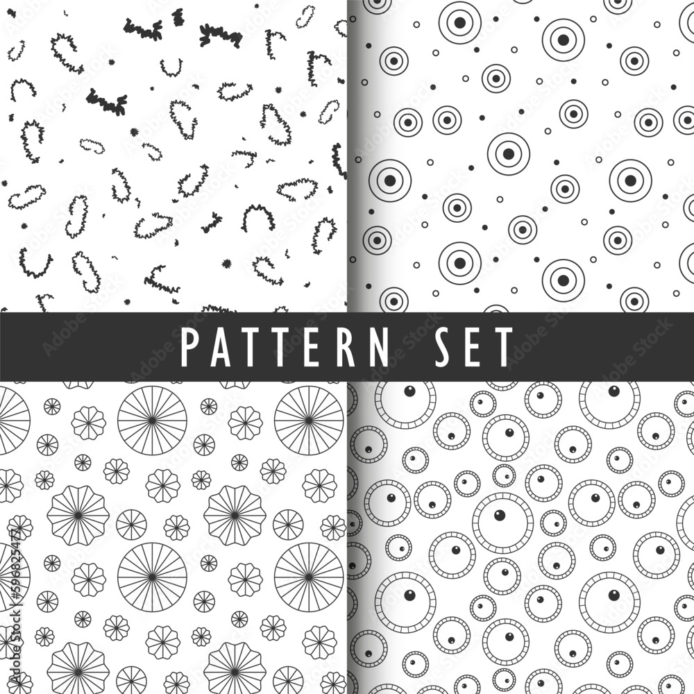 Poster memphis pattern collection. seamless pattern with abstract geometric shapes