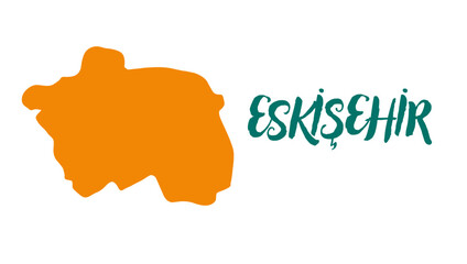 Explore Eskişehir Province's Regions with a Detailed Vector Map
