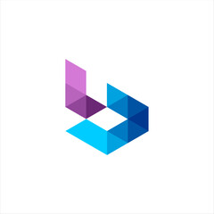 Fototapeta premium initial letter LB hexagon logo vector design